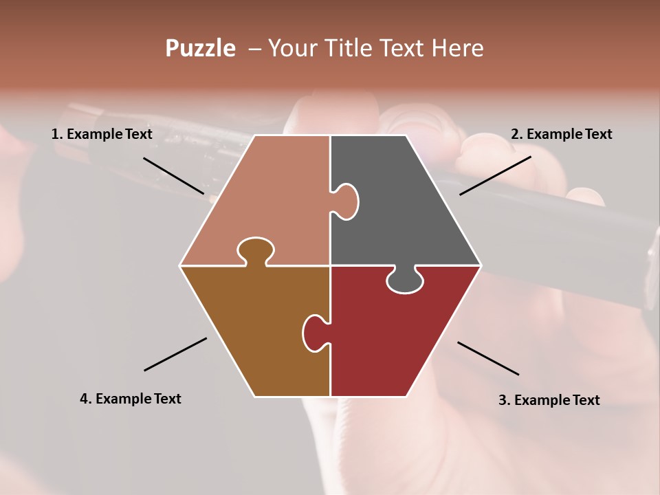 Inhaling Nicotine Female PowerPoint Template