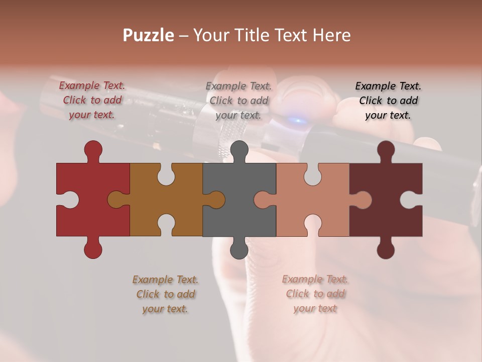 Inhaling Nicotine Female PowerPoint Template