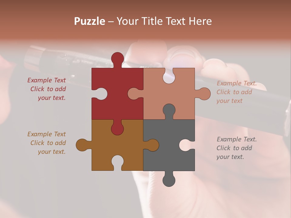 Inhaling Nicotine Female PowerPoint Template