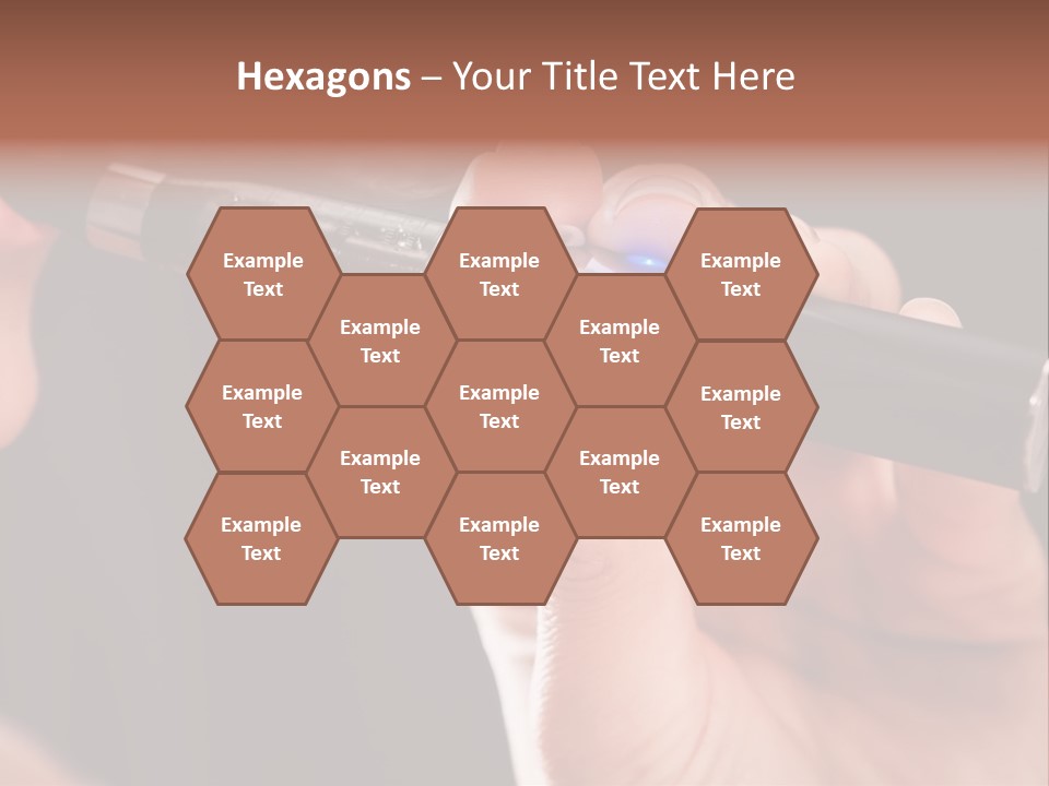 Inhaling Nicotine Female PowerPoint Template