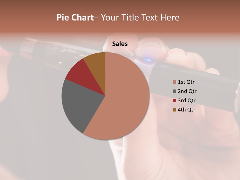 Inhaling Nicotine Female PowerPoint Template