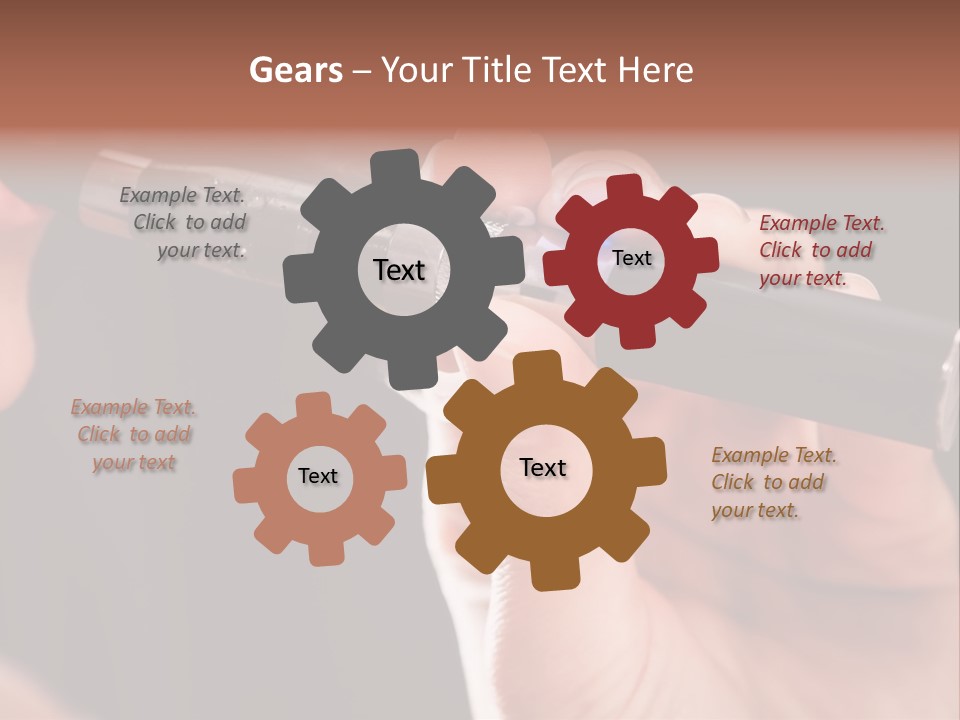 Inhaling Nicotine Female PowerPoint Template