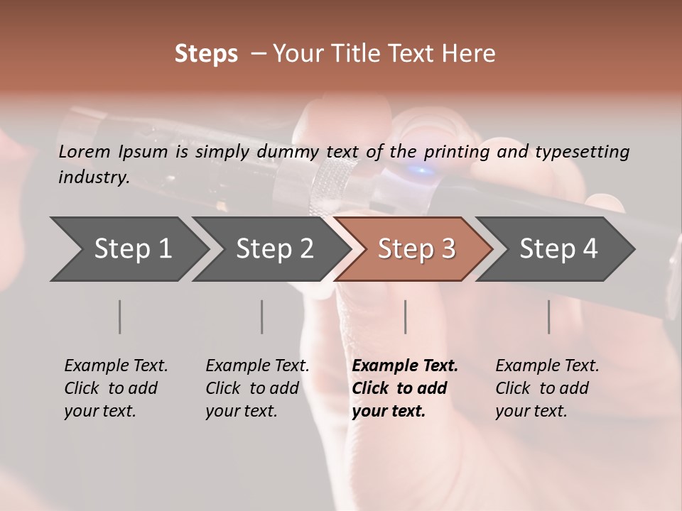 Inhaling Nicotine Female PowerPoint Template
