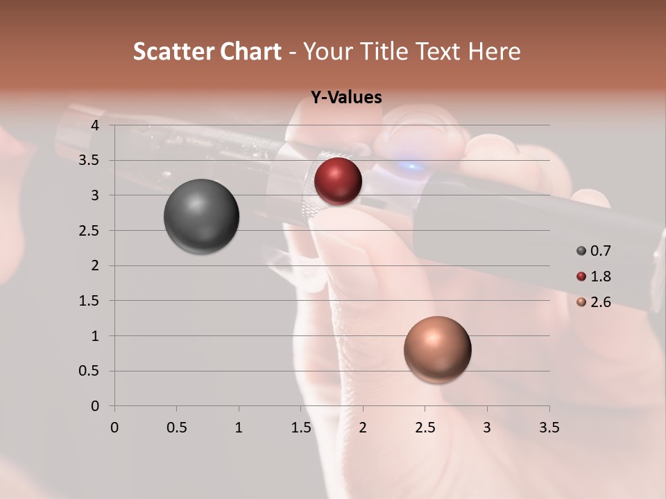 Inhaling Nicotine Female PowerPoint Template