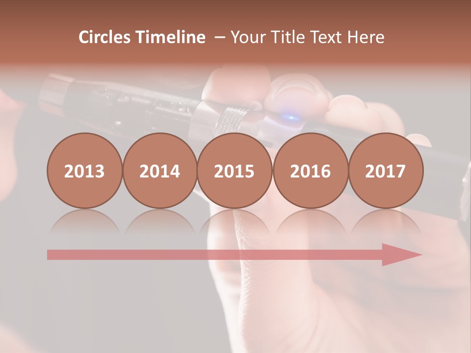 Inhaling Nicotine Female PowerPoint Template