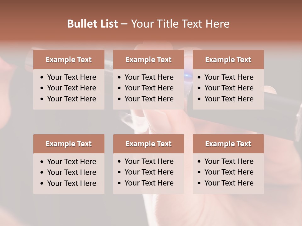 Inhaling Nicotine Female PowerPoint Template