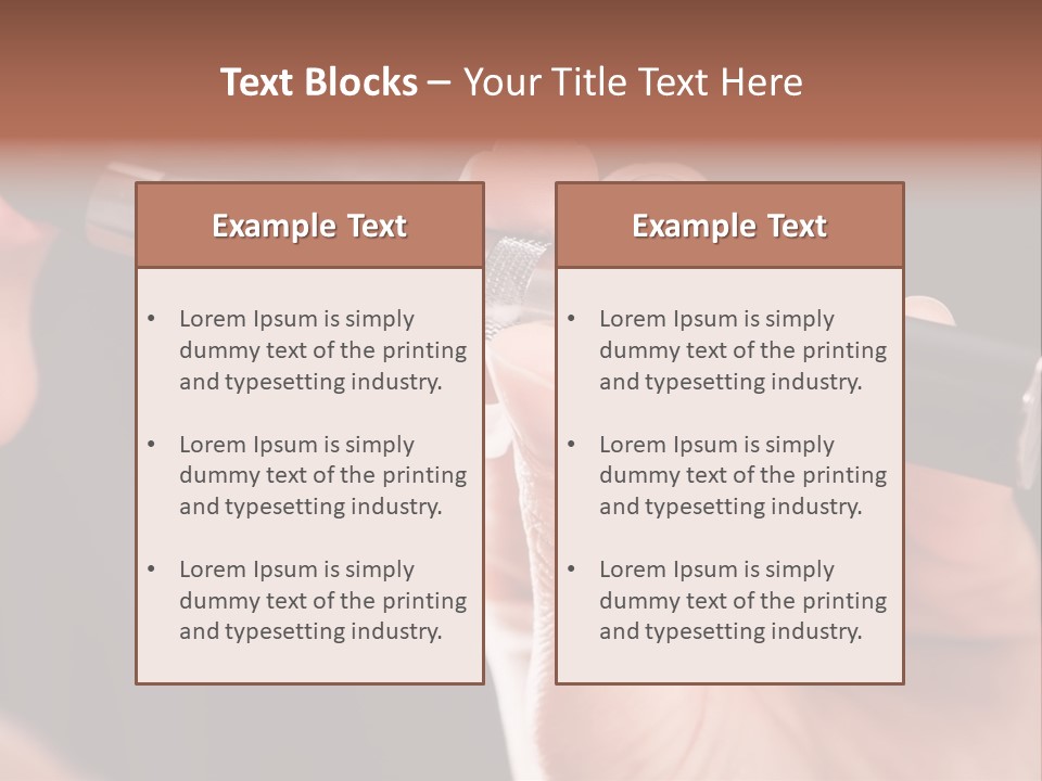 Inhaling Nicotine Female PowerPoint Template