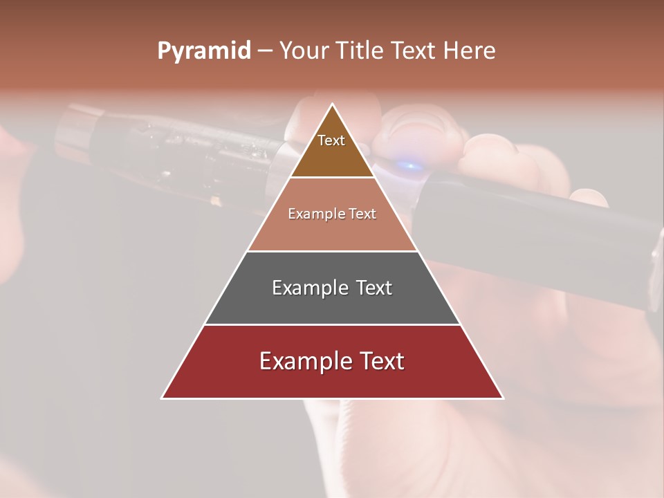 Inhaling Nicotine Female PowerPoint Template