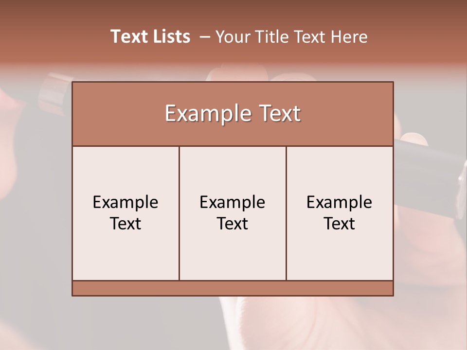 Inhaling Nicotine Female PowerPoint Template