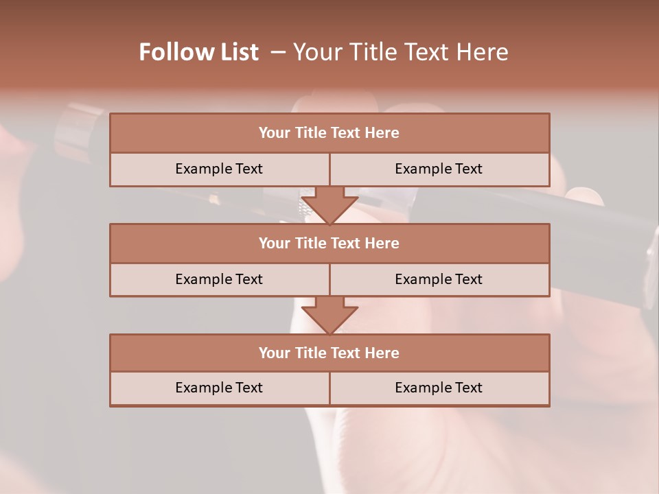 Inhaling Nicotine Female PowerPoint Template
