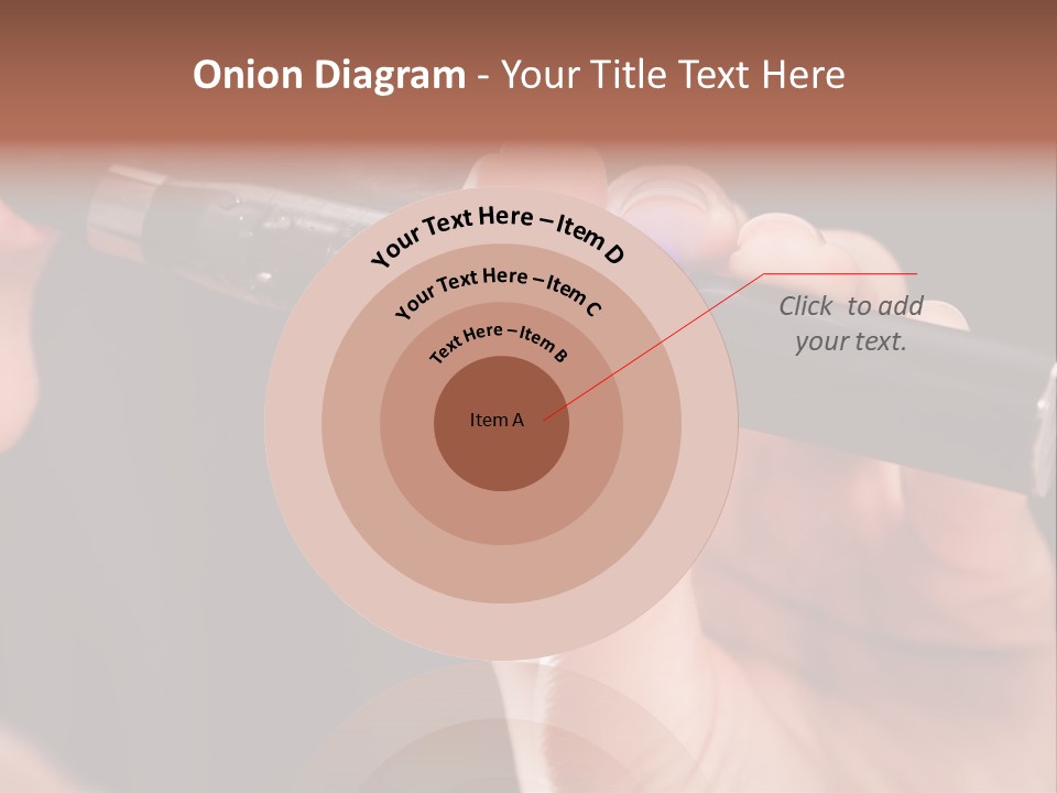 Inhaling Nicotine Female PowerPoint Template