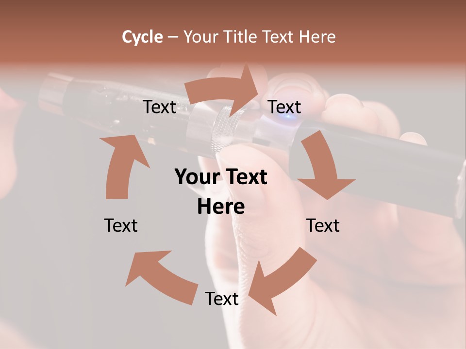 Inhaling Nicotine Female PowerPoint Template