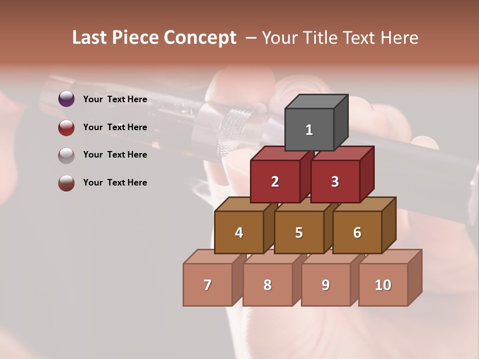 Inhaling Nicotine Female PowerPoint Template