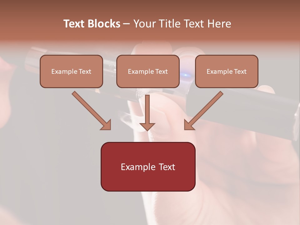 Inhaling Nicotine Female PowerPoint Template