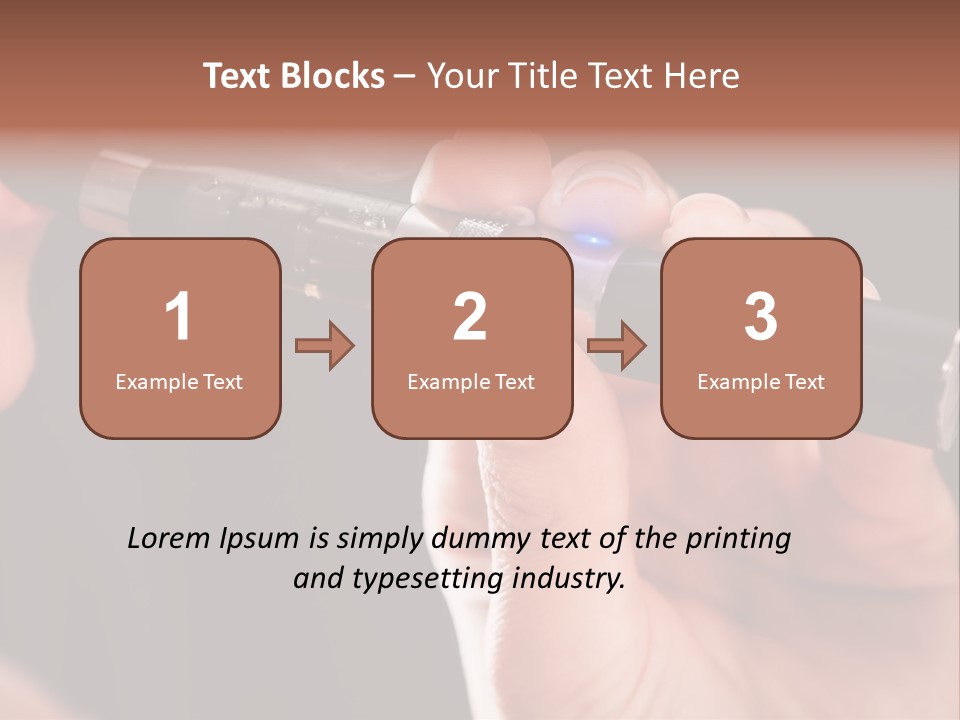 Inhaling Nicotine Female PowerPoint Template