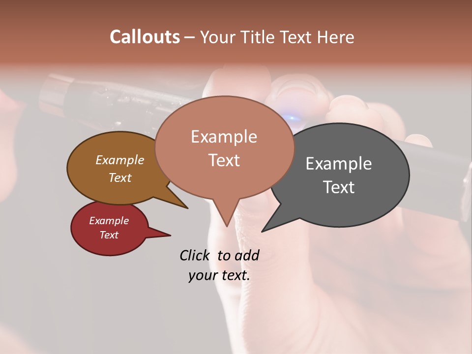 Inhaling Nicotine Female PowerPoint Template