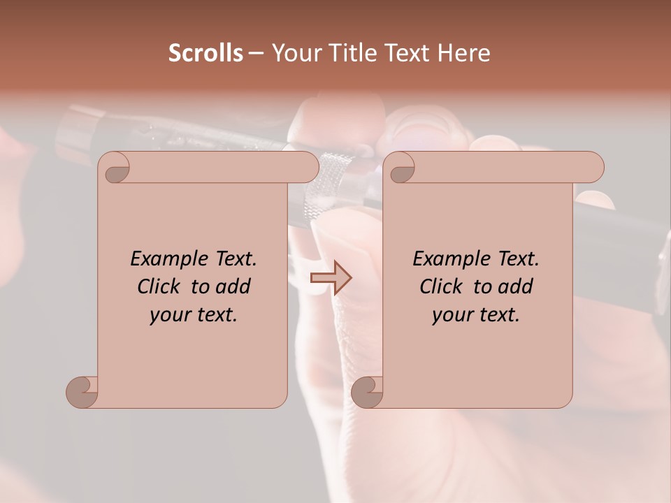 Inhaling Nicotine Female PowerPoint Template