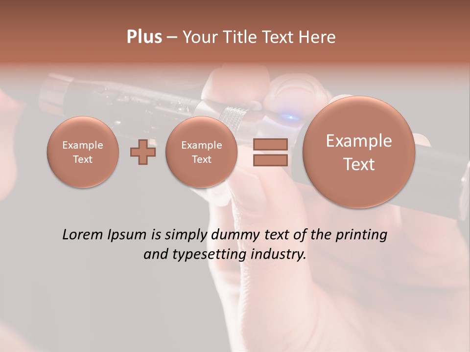 Inhaling Nicotine Female PowerPoint Template
