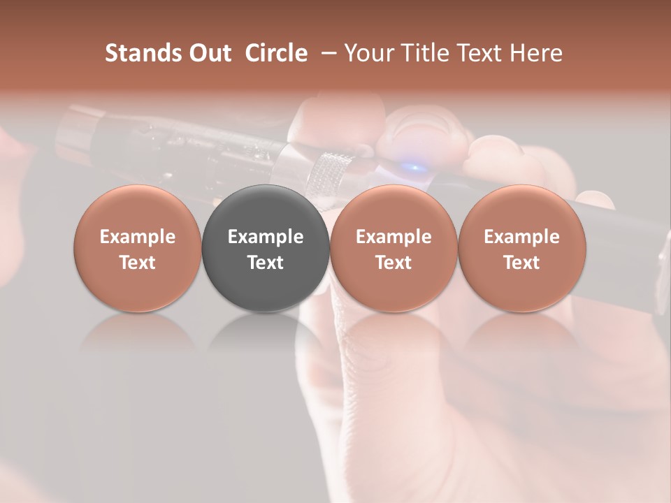 Inhaling Nicotine Female PowerPoint Template