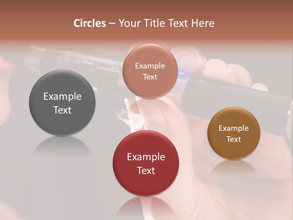 Inhaling Nicotine Female PowerPoint Template