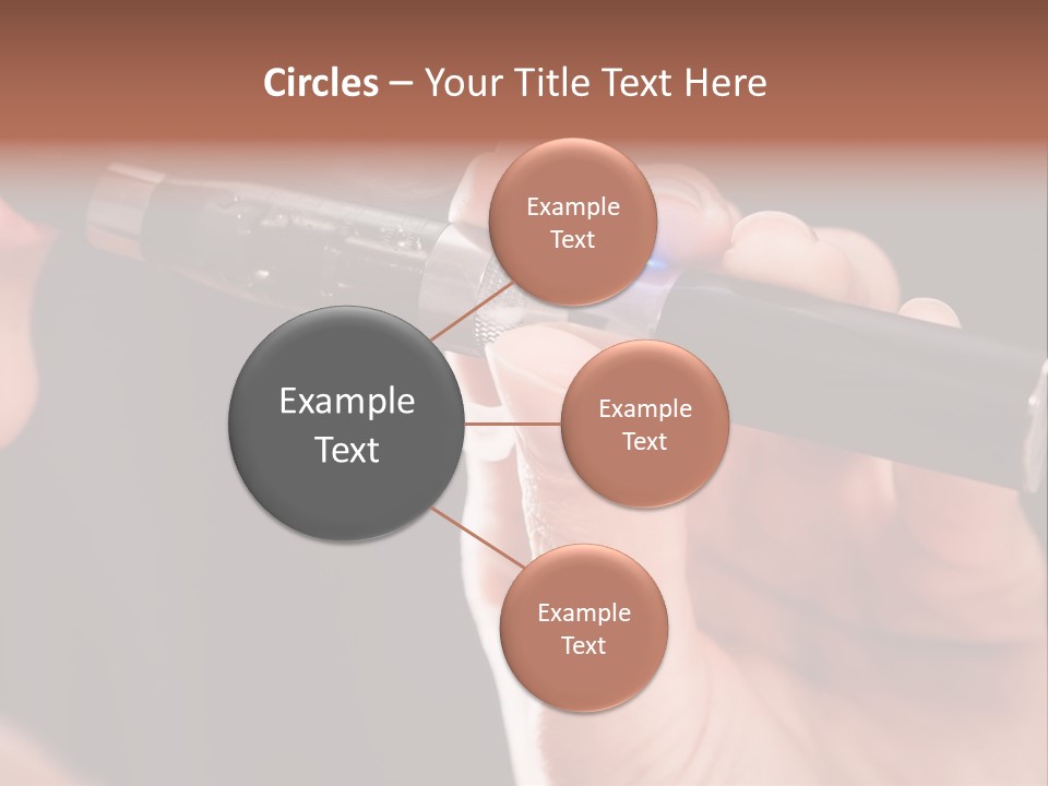 Inhaling Nicotine Female PowerPoint Template