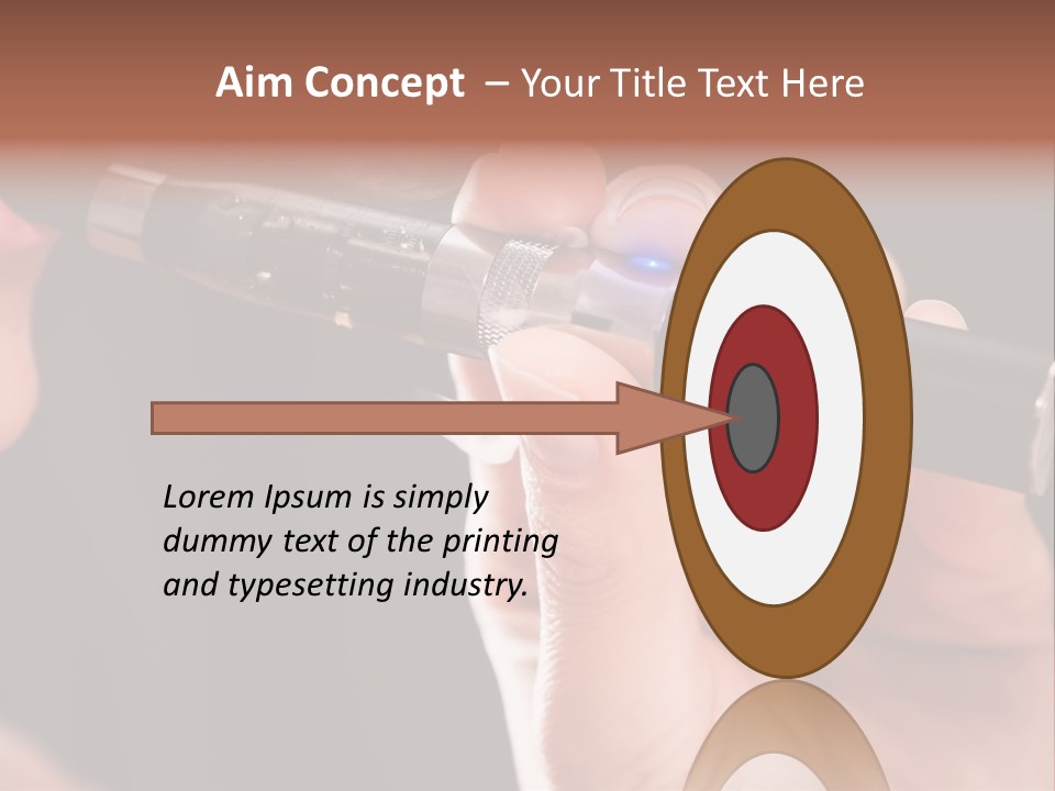 Inhaling Nicotine Female PowerPoint Template