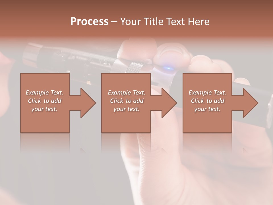Inhaling Nicotine Female PowerPoint Template