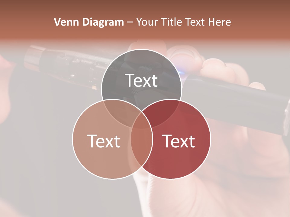 Inhaling Nicotine Female PowerPoint Template