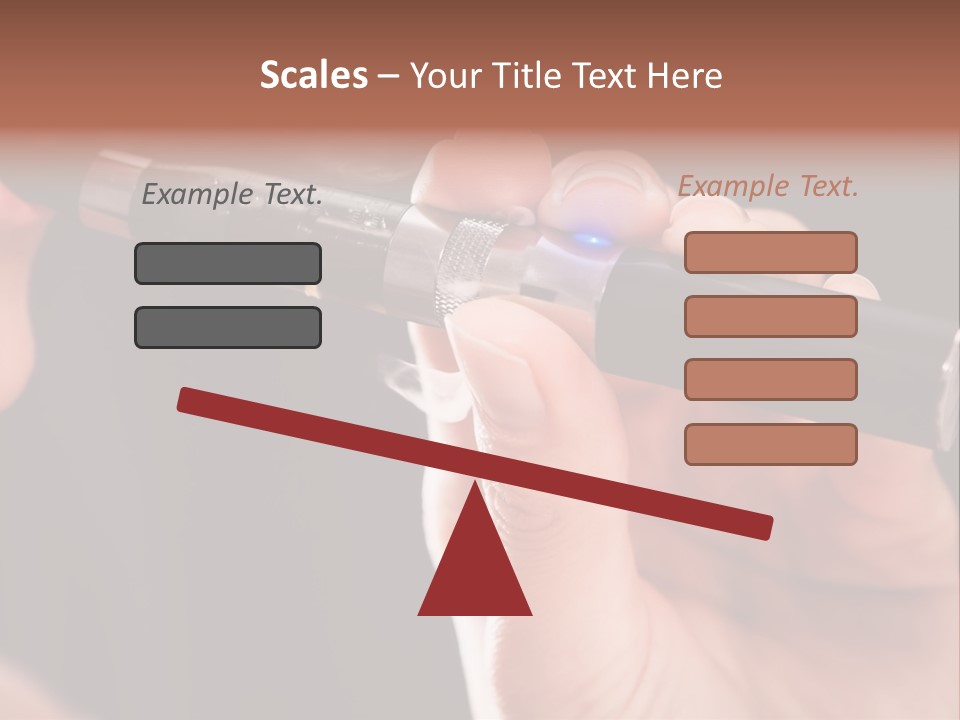 Inhaling Nicotine Female PowerPoint Template