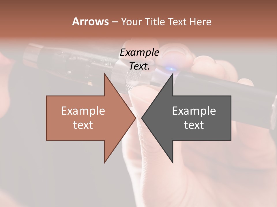 Inhaling Nicotine Female PowerPoint Template