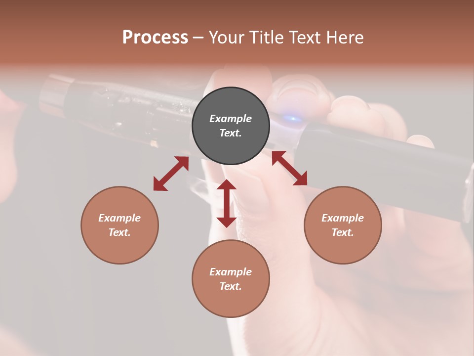 Inhaling Nicotine Female PowerPoint Template