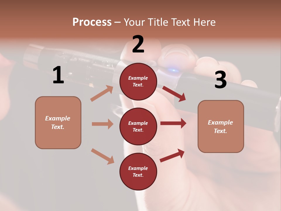 Inhaling Nicotine Female PowerPoint Template