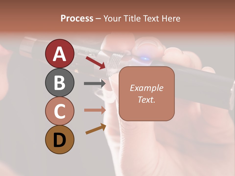 Inhaling Nicotine Female PowerPoint Template