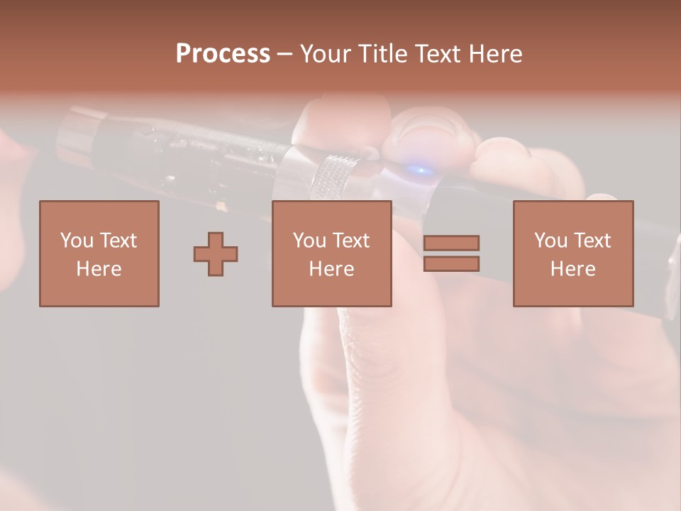 Inhaling Nicotine Female PowerPoint Template