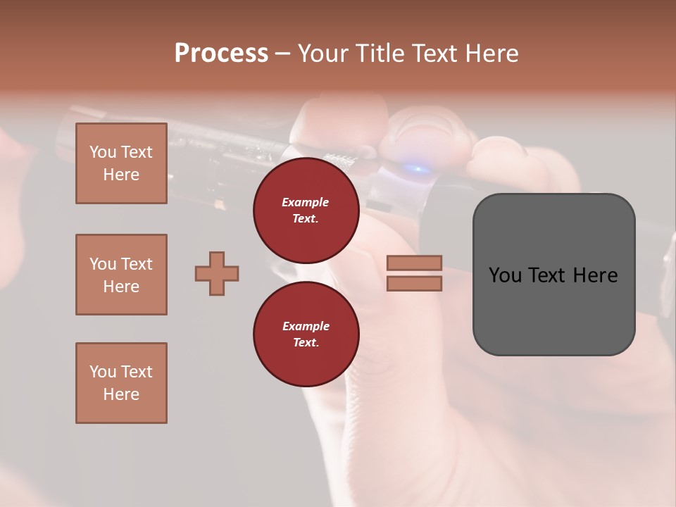 Inhaling Nicotine Female PowerPoint Template