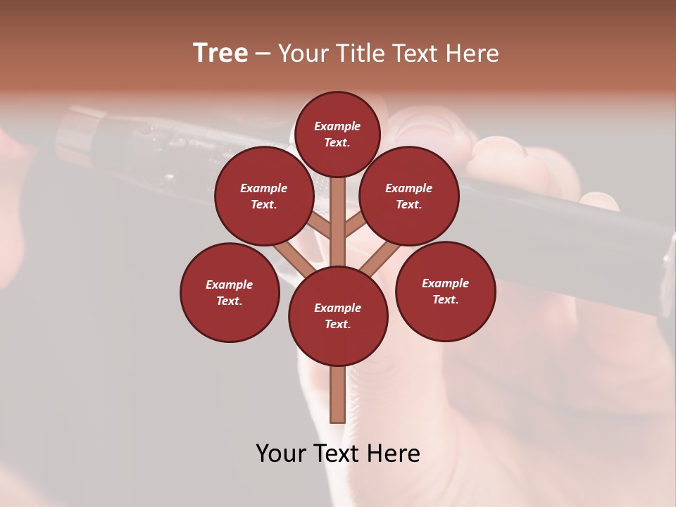 Inhaling Nicotine Female PowerPoint Template