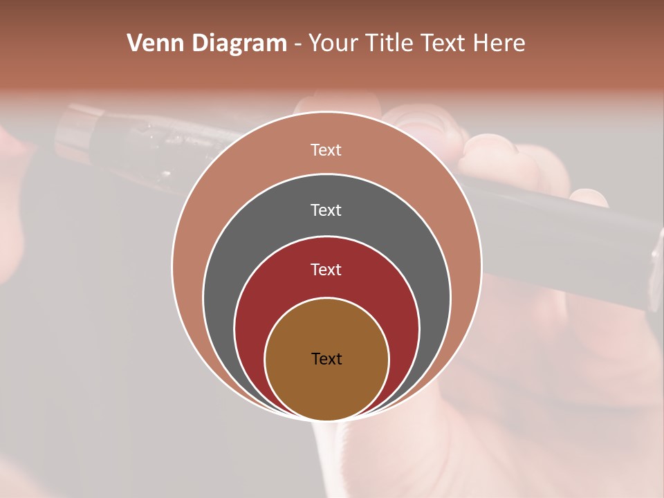 Inhaling Nicotine Female PowerPoint Template