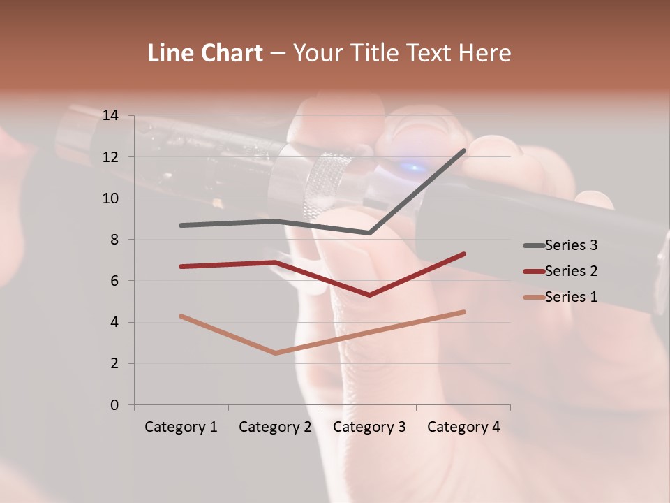 Inhaling Nicotine Female PowerPoint Template