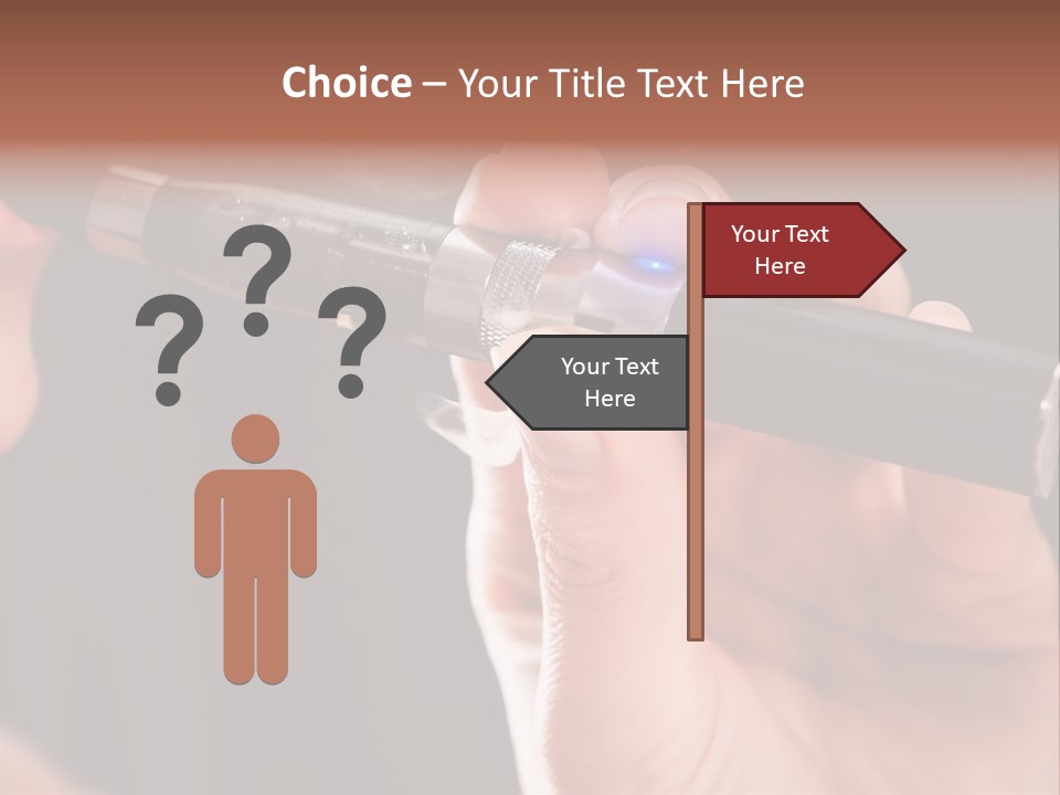 Inhaling Nicotine Female PowerPoint Template