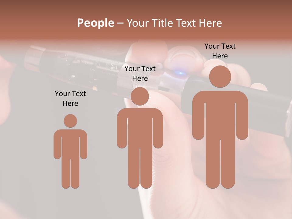 Inhaling Nicotine Female PowerPoint Template