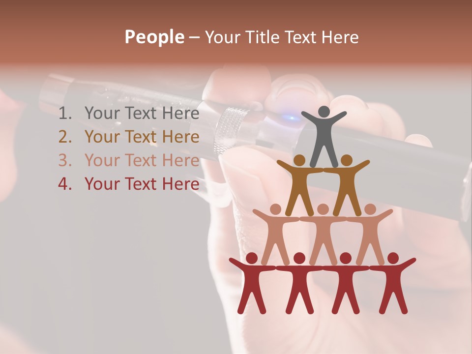 Inhaling Nicotine Female PowerPoint Template