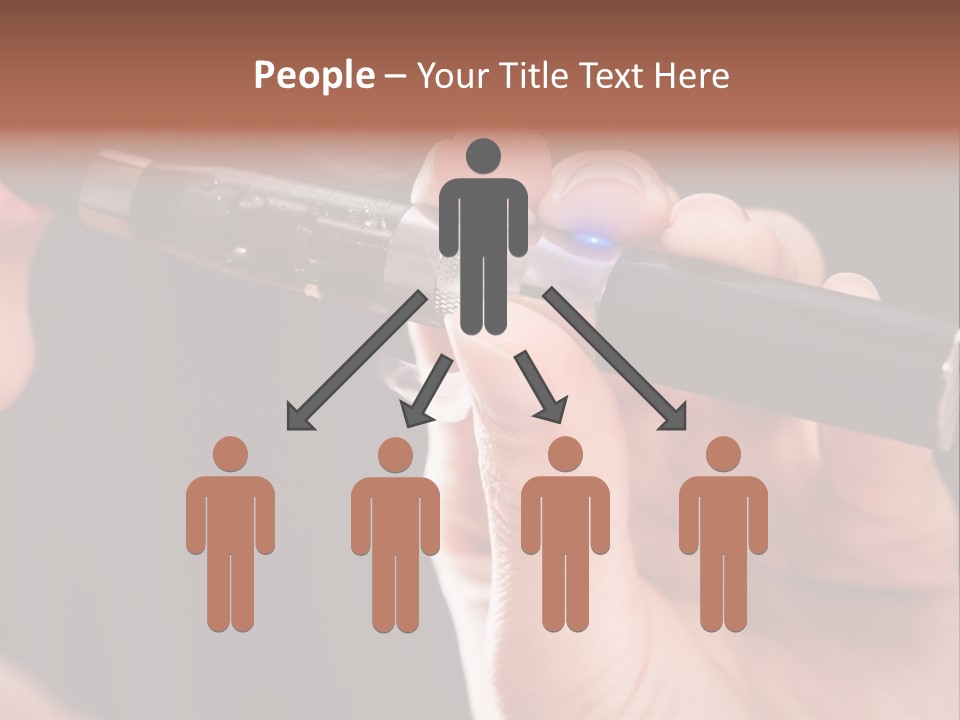 Inhaling Nicotine Female PowerPoint Template