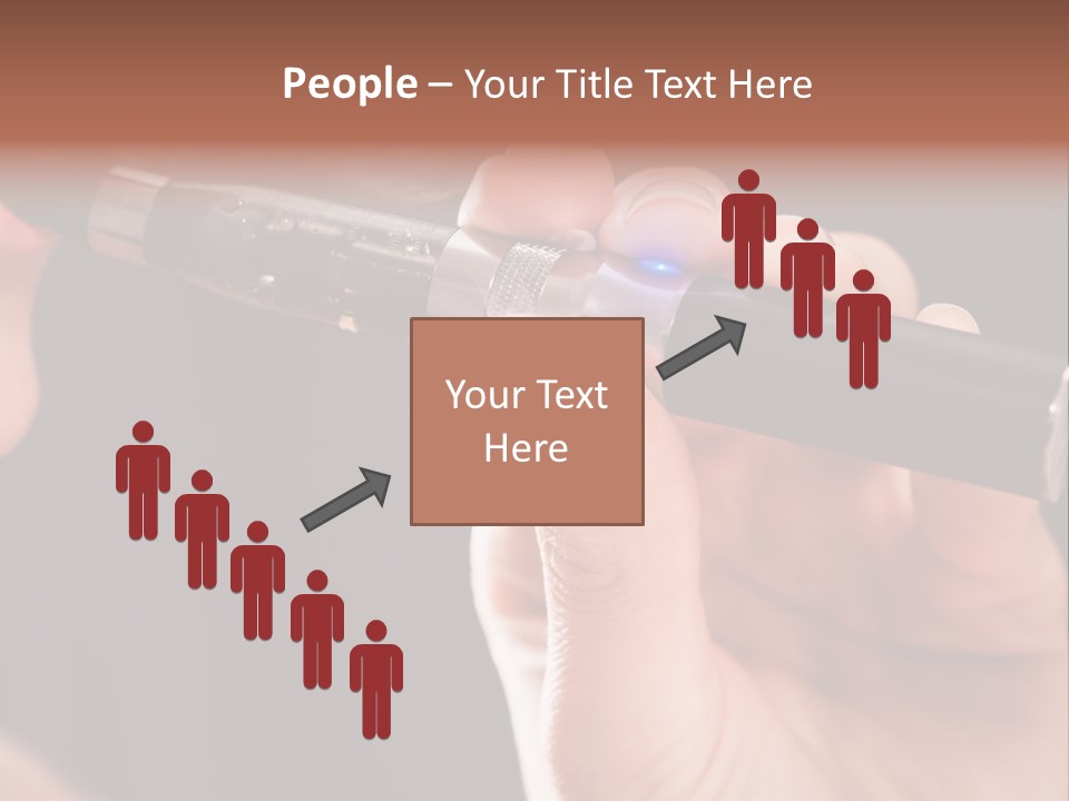 Inhaling Nicotine Female PowerPoint Template