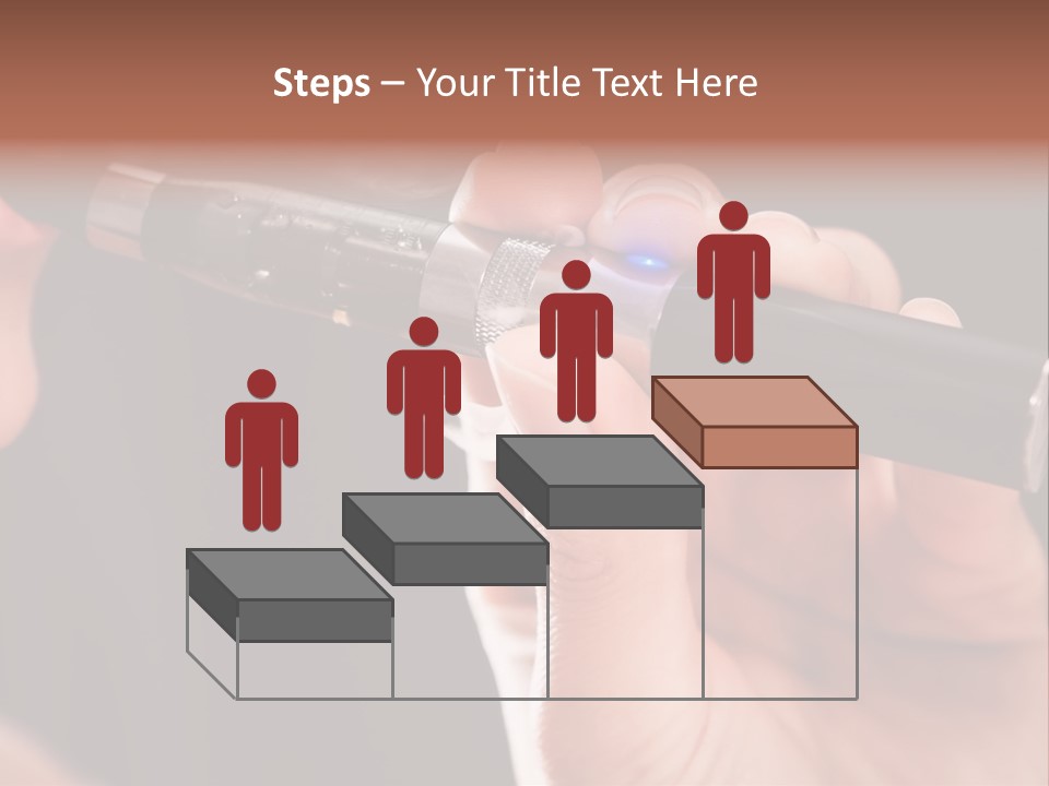 Inhaling Nicotine Female PowerPoint Template