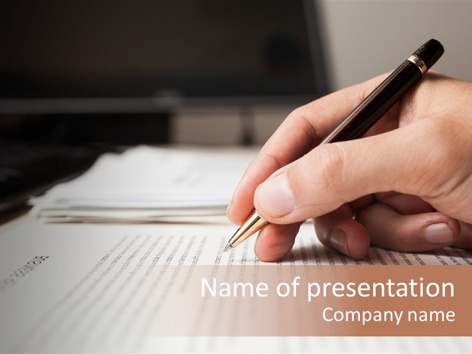 Grammar Business Letter PowerPoint Template