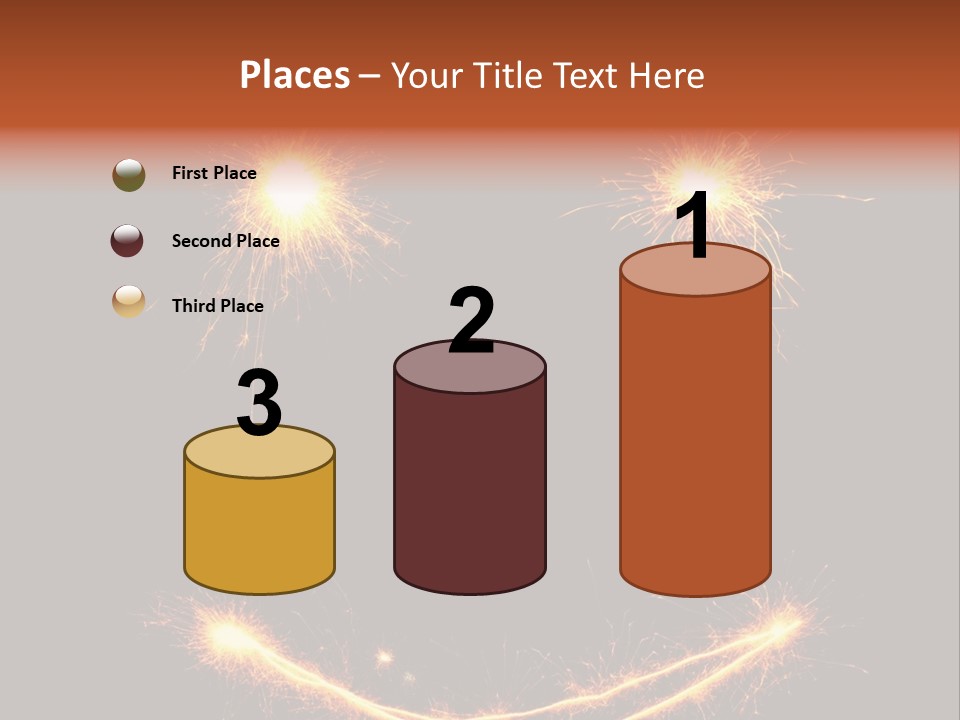 Glow Sparks Sparkler PowerPoint Template