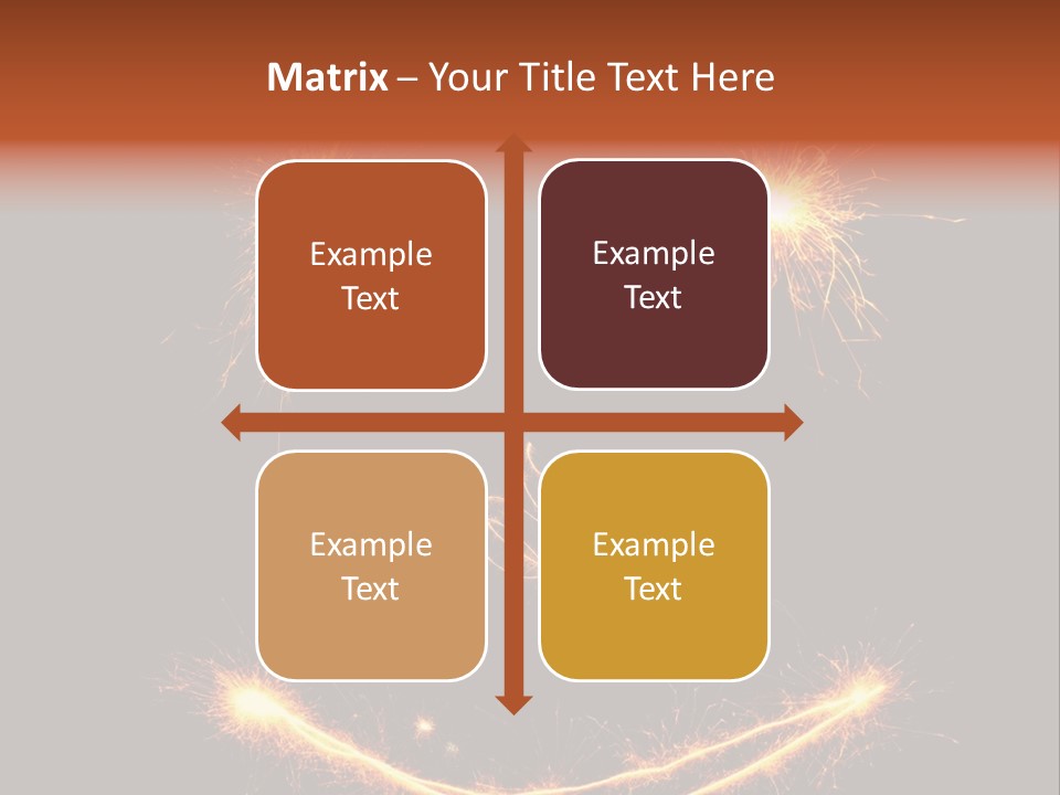 Glow Sparks Sparkler PowerPoint Template