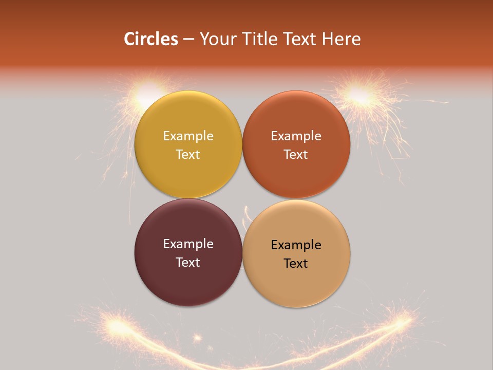 Glow Sparks Sparkler PowerPoint Template