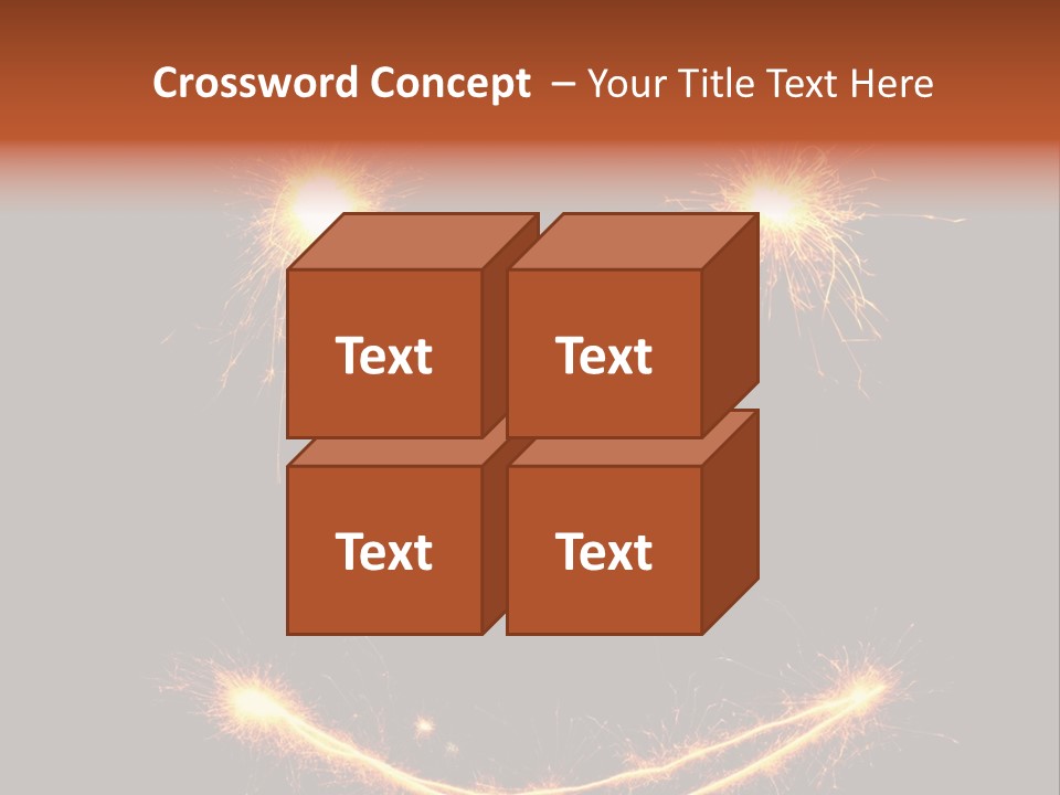 Glow Sparks Sparkler PowerPoint Template