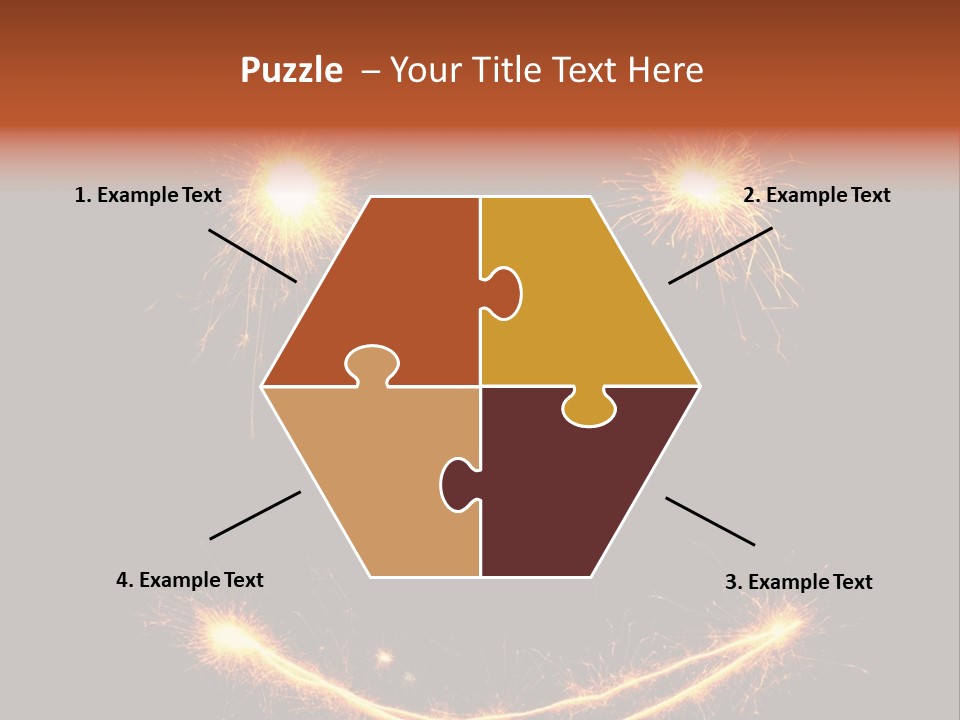 Glow Sparks Sparkler PowerPoint Template